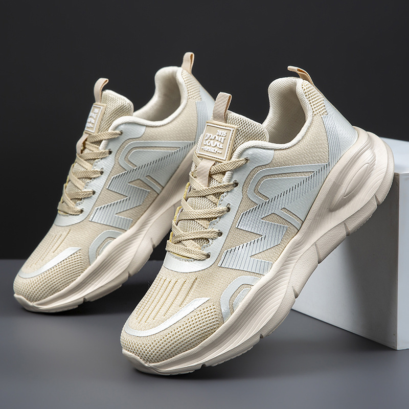 2025 unisex fashionable running shoes new casual sports men's shoes student thick sole versatile breathable dad shoes