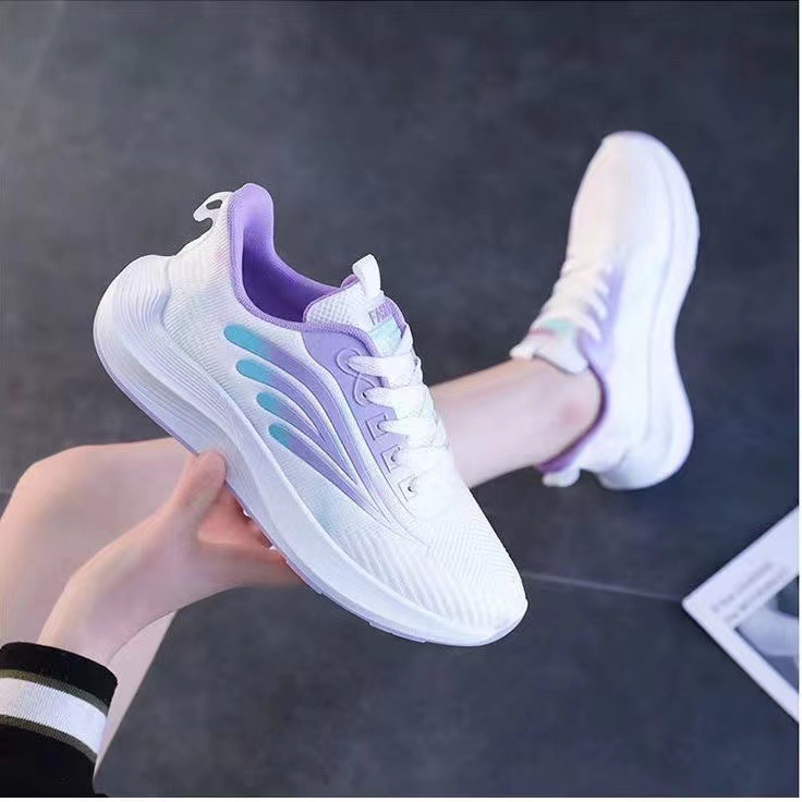 Cross border 2023 women's flying woven shoes, women's mesh shoes, breathable and comfortable women's shoes, sports and leisure women's shoes, mesh running shoes