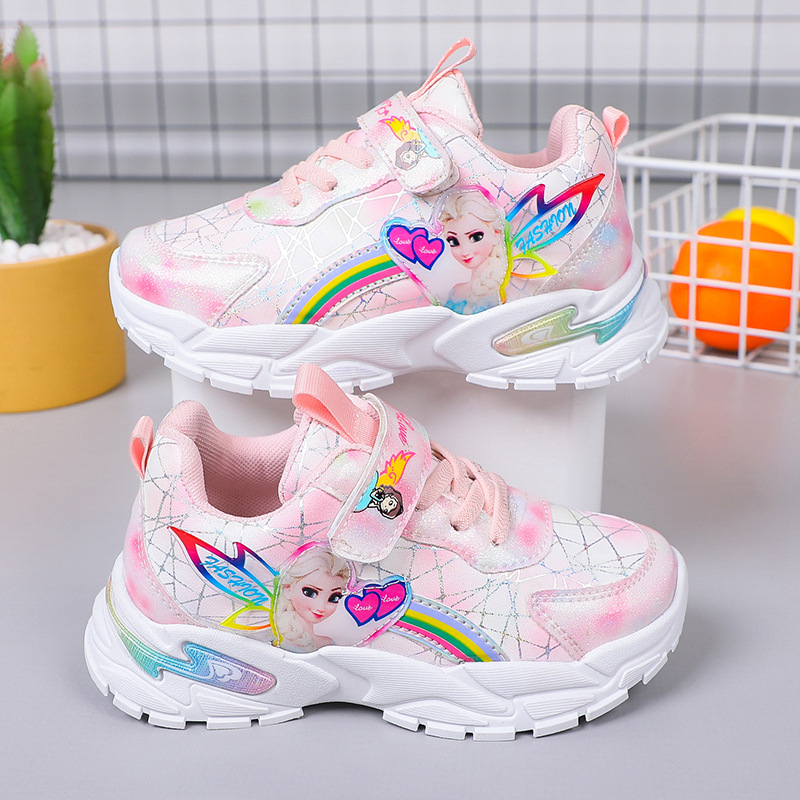 Girls' shoes for spring and autumn, versatile soft soled waterproof leather surface, girls' sports shoes, girls' elementary school princess shoes Girls' shoes for spring and autumn, versatile soft soled waterproof leather surface, girls' sports shoes, girls' elementary school princess shoes