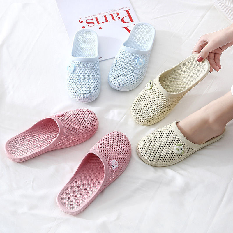 Summer New Flat Bottom Baotou Slippers for Women, Soft Bottom, Non slip, Indoor Bathroom, Beach, Casual Outerwear, Hollow out, Dragging Summer New Flat Bottom Baotou Slippers for Women, Soft Bottom, Non slip, Indoor Bathroom, Beach, Casual Outerwear, Hollow out, Dragging