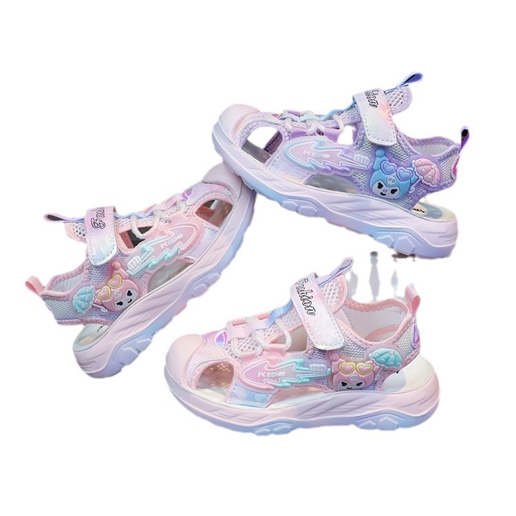 Girls' Baotou Sandals 2024 Summer New Small and Medium sized Girls' Baby Sandals Soft Bottom Versatile Student Shoes Girls' Baotou Sandals 2024 Summer New Small and Medium sized Girls' Baby Sandals Soft Bottom Versatile Student Shoes
