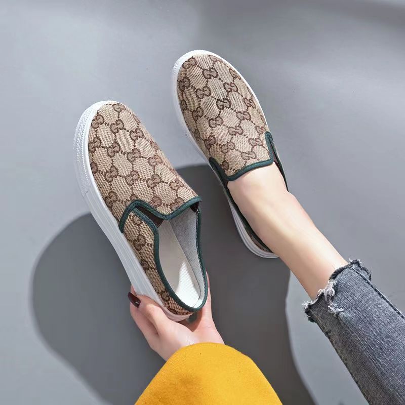 Spring and Autumn Half Dragged Canvas Shoes for Female Students, Anti slip and Wear resistant Korean Edition, Casual and Versatile, One Step Lazy Shoes Wholesale