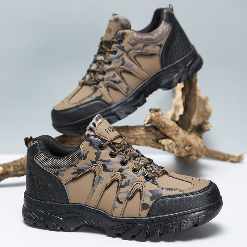 2024 new outdoor camouflage hiking shoes Spring and Autumn new color blocked workwear shoes Cross border men's shoes Lace up sports men's shoes 2024 new outdoor camouflage hiking shoes Spring and Autumn new color blocked workwear shoes Cross border men's shoes Lace up sports men's shoes