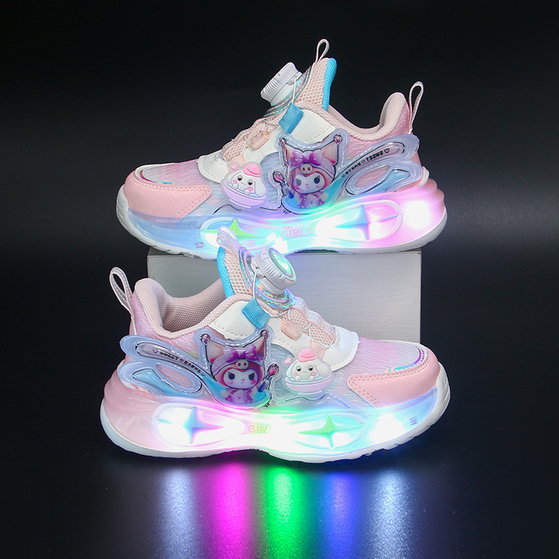 Light up girls' sports shoes with breathable and lightweight mesh, versatile girls' shoes, small and medium-sized internet famous shoes, girls' shoes Light up girls' sports shoes with breathable and lightweight mesh, versatile girls' shoes, small and medium-sized internet famous shoes, girls' shoes