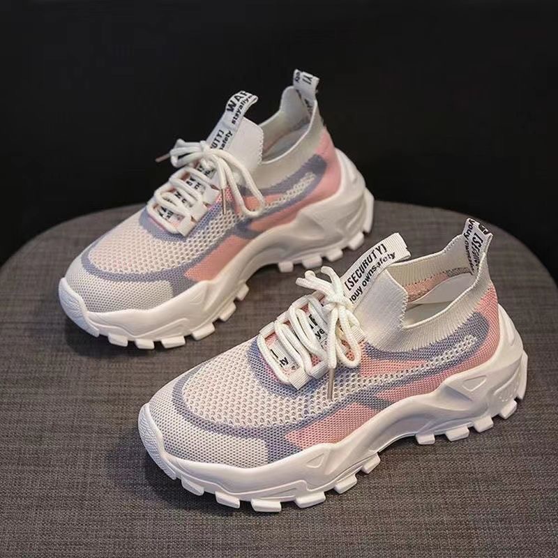 2024 new Korean version casual ultra light women's shoes, dad shoes, women's shoes, fly woven mesh shoes, summer breathable sports shoes