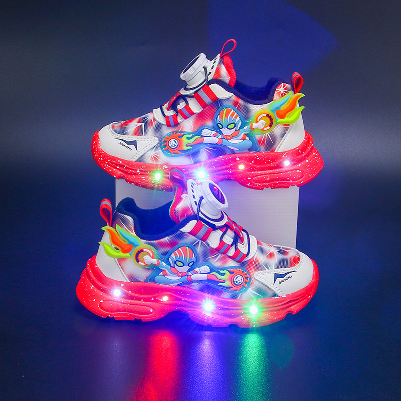 Bright Children's Sports Shoes 2024 Autumn/Winter New Collection with Velvet Warmth for Boys, Soft Bottom Versatile for Middle and Small Children Bright Children's Sports Shoes 2024 Autumn/Winter New Collection with Velvet Warmth for Boys, Soft Bottom Versatile for Middle and Small Children