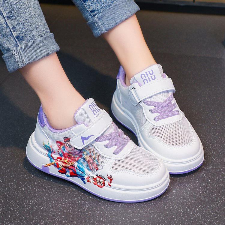Nezha Little White Shoes 2025 Summer New Mesh Breathable Children's Sports Shoes for Boys and Girls Soft Bottom Versatile Board Shoes Nezha Little White Shoes 2025 Summer New Mesh Breathable Children's Sports Shoes for Boys and Girls Soft Bottom Versatile Board Shoes