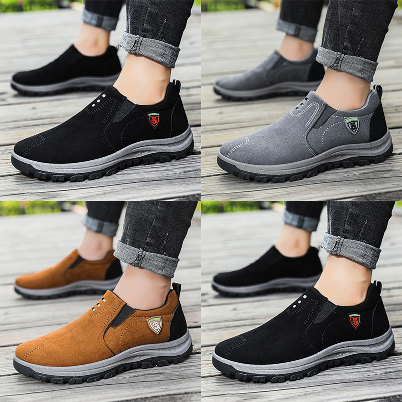 Cross border plus size men's shoes autumn sleeve low top shoes breathable men's suede outdoor sports and leisure men's shoes wholesale