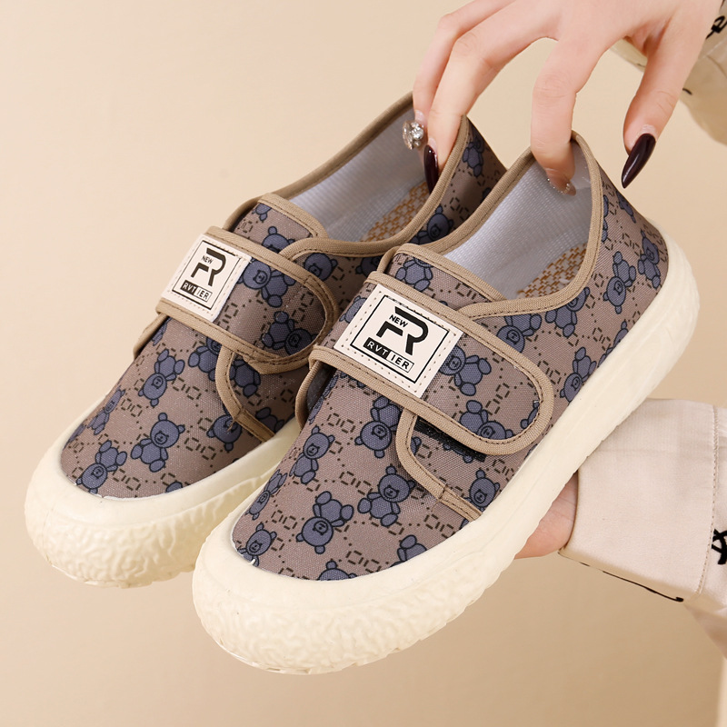 2024 New Spring/Summer Autumn Mesh New Fisherman Canvas Soft Bottom Breathable Anti slip Fashion Versatile One Step Kick