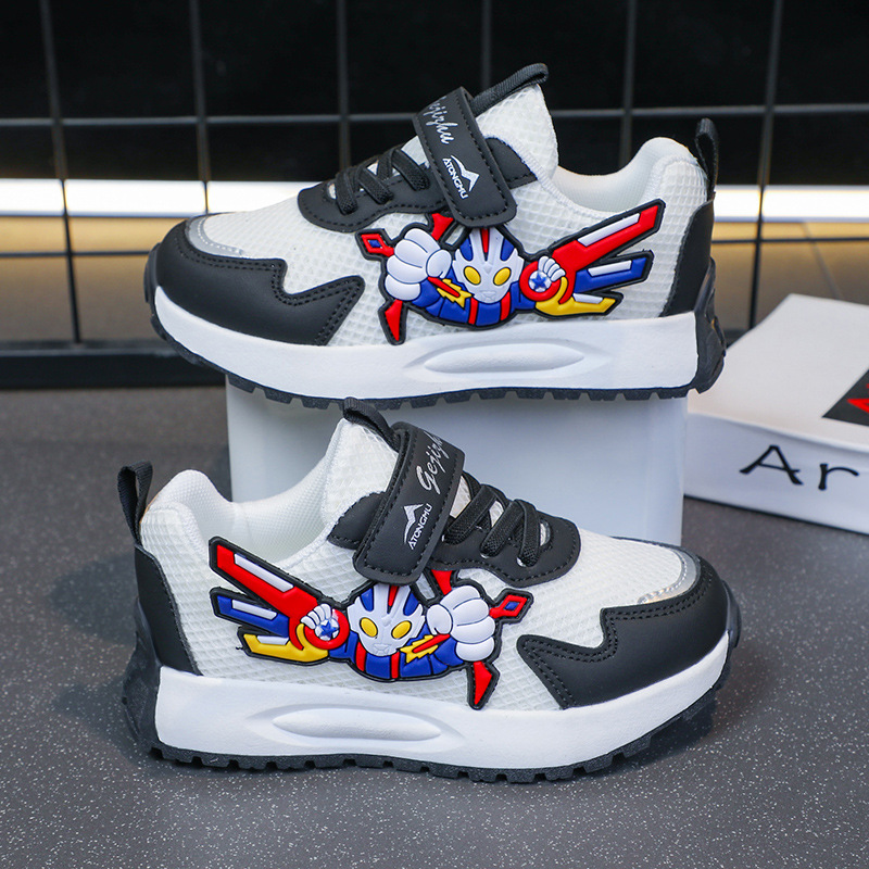 Children's sports shoes for spring and summer 2025, new style for boys' board shoes, breathable mesh surface, running shoes for middle and large children, boys and elementary school students Children's sports shoes for spring and summer 2025, new style for boys' board shoes, breathable mesh surface, running shoes for middle and large children, boys and elementary school students