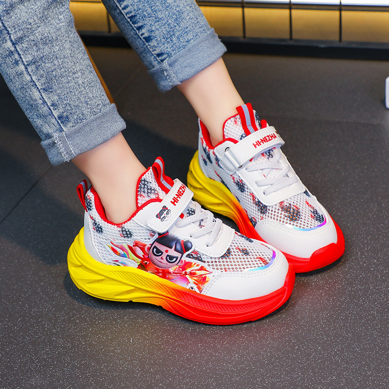 Nezha Children's Sports Shoes 2025 Summer New Edition Mesh Breathable Soft Bottom Primary and Secondary School Boys' Shoes Primary School Shoes Nezha Children's Sports Shoes 2025 Summer New Edition Mesh Breathable Soft Bottom Primary and Secondary School Boys' Shoes Primary School Shoes