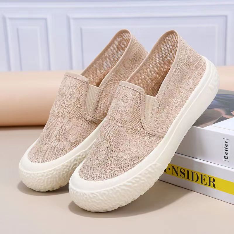 Spring and summer new fisherman shoes, canvas women's shoes, fashionable and versatile, Chinese style, casual, thick soled, lazy, one footed, single shoe for women