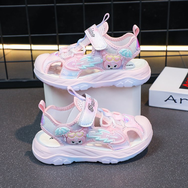 Girls' Baotou Sandals 2024 Summer New Small and Medium sized Girls' Baby Sandals Soft Bottom Versatile Student Shoes Girls' Baotou Sandals 2024 Summer New Small and Medium sized Girls' Baby Sandals Soft Bottom Versatile Student Shoes