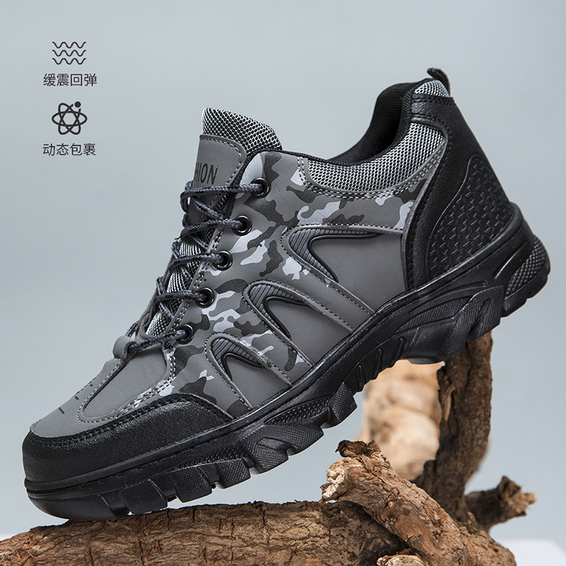 2024 new outdoor camouflage hiking shoes Spring and Autumn new color blocked workwear shoes Cross border men's shoes Lace up sports men's shoes 2024 new outdoor camouflage hiking shoes Spring and Autumn new color blocked workwear shoes Cross border men's shoes Lace up sports men's shoes