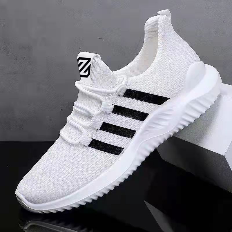 2024 New Spring and Autumn Men's Shoes Men's Sports Shoes Casual Shoes Running Trendy Shoes Spring Korean Edition Breathable Cloth Shoes Single Shoes