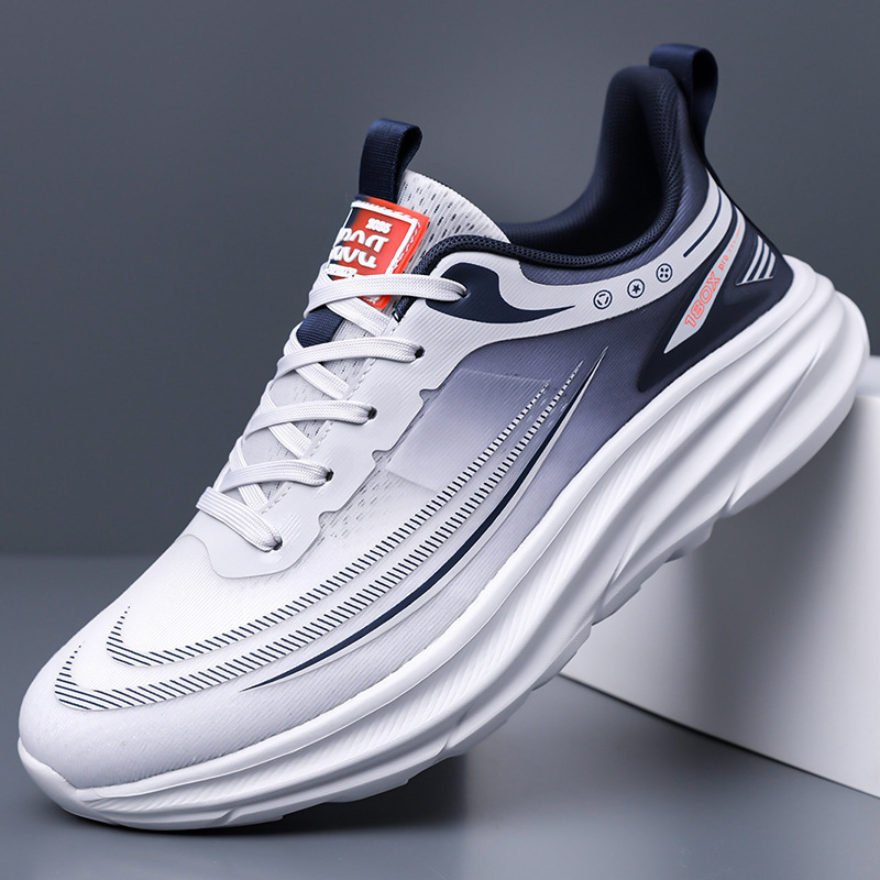 Cross border soft soled casual mesh summer shoes breathable cold adhesive men's shoes running 2025 new comfortable sports shoes wholesale