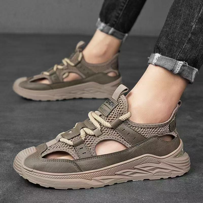 Sandals for men, summer outdoor wear, beach sports and leisure, plus size, river tracing, cave, cool trailer, outdoor, Baotou, foreign trade men's shoes