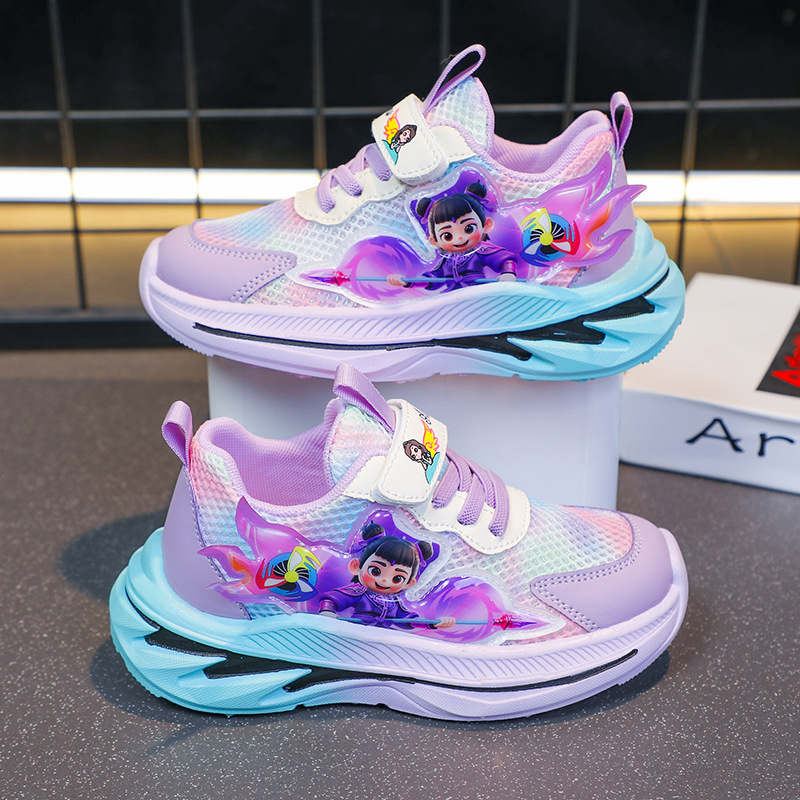 Nezha children's sports shoes 2025 summer new mesh breathable versatile shoes for primary and secondary school children, boys' shoes for elementary school students