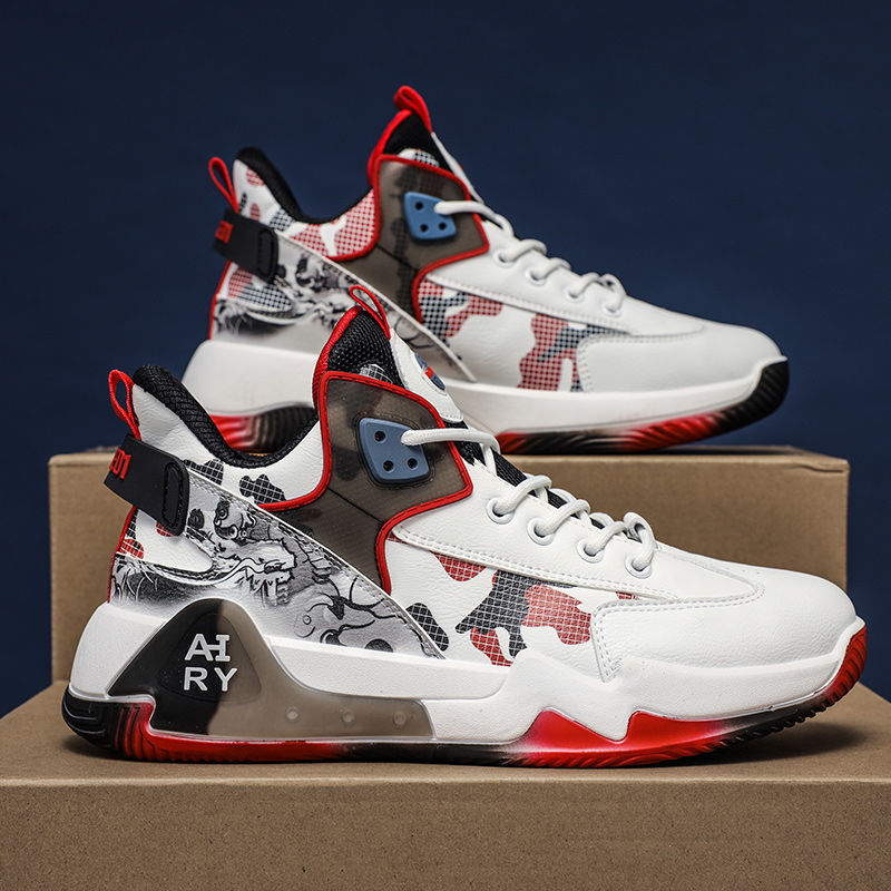 Factory wholesale cross-border autumn men's shoes new basketball sports shoes men's casual PU face lace up running youth shoes