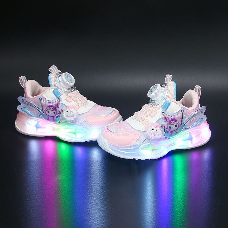 Light up girls' sports shoes with breathable and lightweight mesh, versatile girls' shoes, small and medium-sized internet famous shoes, girls' shoes Light up girls' sports shoes with breathable and lightweight mesh, versatile girls' shoes, small and medium-sized internet famous shoes, girls' shoes