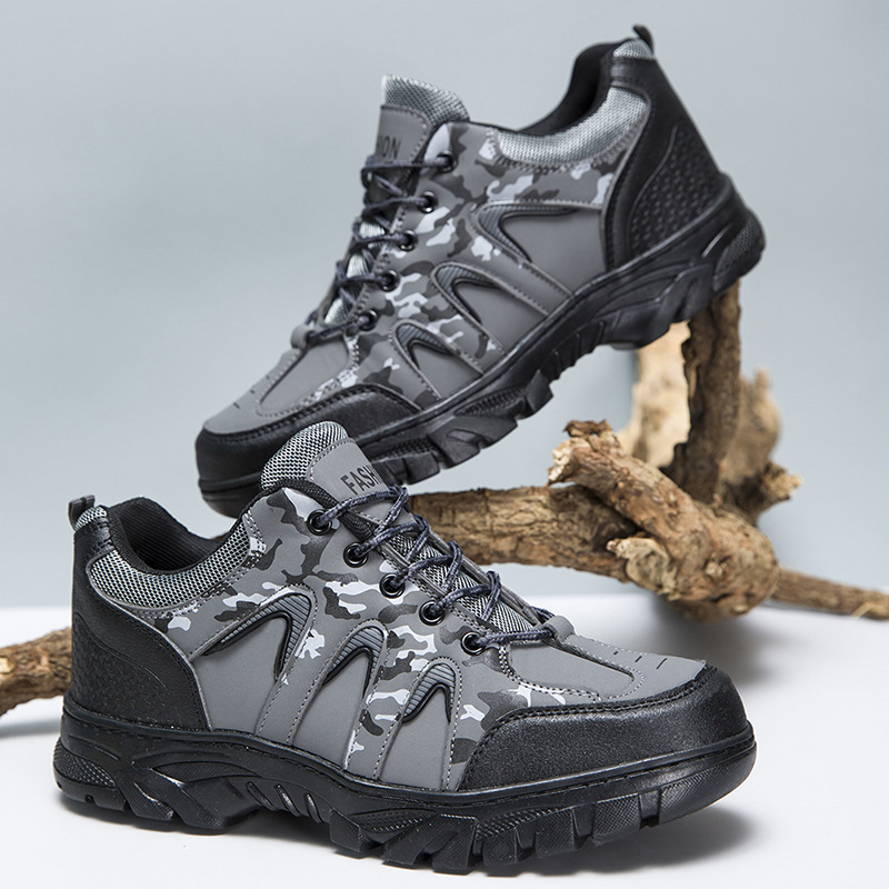 2024 new outdoor camouflage hiking shoes Spring and Autumn new color blocked workwear shoes Cross border men's shoes Lace up sports men's shoes 2024 new outdoor camouflage hiking shoes Spring and Autumn new color blocked workwear shoes Cross border men's shoes Lace up sports men's shoes