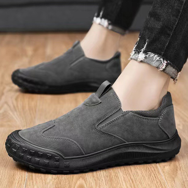 Amazon men's cloth shoes 2023 cross-border trend flat shoes men's shoes casual sports sole shoes manufacturer wholesale
