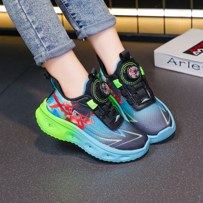 Children's Sports 2025 New Rotating Button Mesh Sports Shoes for Boys, Elementary and Middle School Students, Boys' Running Shoes Children's Sports 2025 New Rotating Button Mesh Sports Shoes for Boys, Elementary and Middle School Students, Boys' Running Shoes