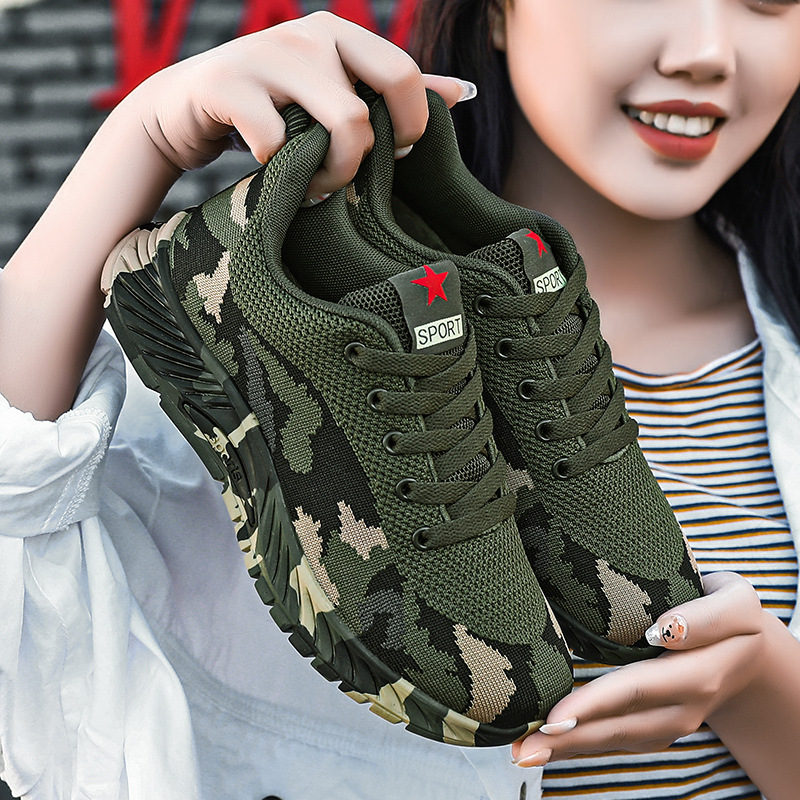 Camouflage shoes, men's and women's shoes, spring, summer, autumn, winter, men's and women's sports shoes, outdoor hiking release shoes, construction site labor protection shoes, wholesale