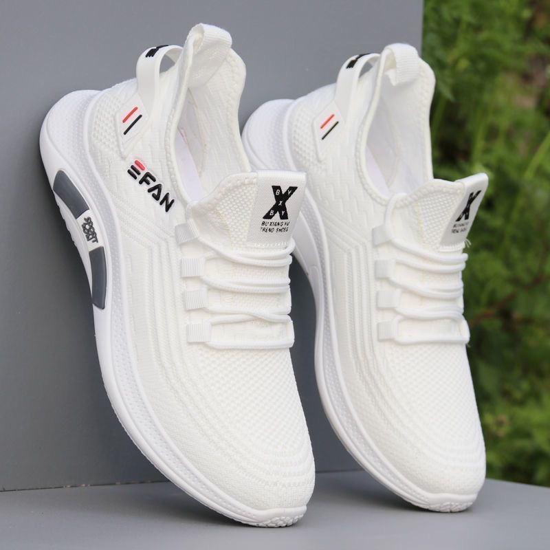 Summer new breathable mesh thin white sports shoes Korean version lightweight casual soft sole anti slip and anti odor running shoes