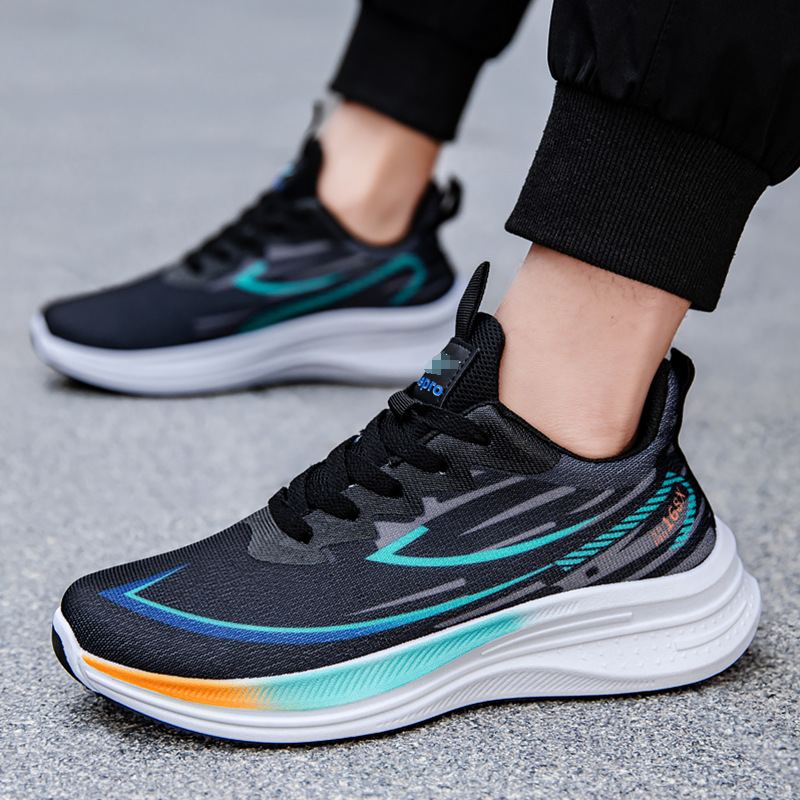 Manufacturer direct sales cross-border spring and summer new breathable men's shoes fashion trend soft sole casual sports running shoes wholesale