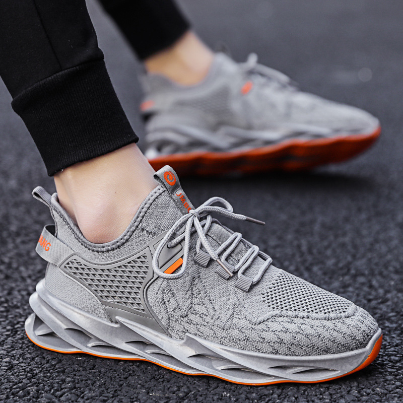 Cross border wholesale of 2024 spring/summer new men's breathable mesh sports and leisure shoes, foreign trade knife edge fabric trendy shoes
