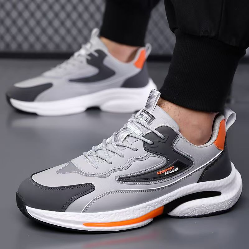 2025 Spring New Men's Mesh Casual Sports Shoes Fashionable, Versatile, Comfortable, Breathable Men's Shoes Leather Single Shoes
