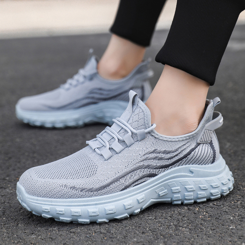 Spring cross-border new dad shoes men's shoes breathable fly woven men's casual fashion sports shoes