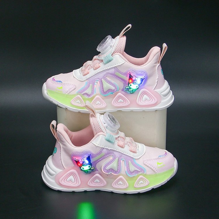 Girls' shoes, rotating buckle sports shoes, 2023 new model, versatile for primary and secondary school students, suitable for girls' running shoes