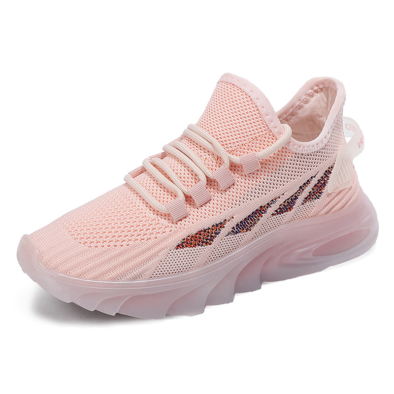 Cross border women's shoes, new flying woven running shoes, student casual shoes, trendy shoes, foreign trade thick soled flying woven sports women's shoes wholesale Cross border women's shoes, new flying woven running shoes, student casual shoes, trendy shoes, foreign trade thick soled flying woven sports women's shoes wholesale