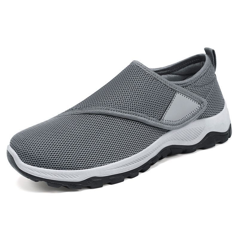 Men's spring new mesh breathable casual shoes, convenient Velcro elderly shoes, middle-aged and elderly couple walking shoes Men's spring new mesh breathable casual shoes, convenient Velcro elderly shoes, middle-aged and elderly couple walking shoes