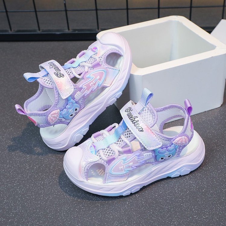 Girls' Baotou Sandals 2024 Summer New Small and Medium sized Girls' Baby Sandals Soft Bottom Versatile Student Shoes Girls' Baotou Sandals 2024 Summer New Small and Medium sized Girls' Baby Sandals Soft Bottom Versatile Student Shoes