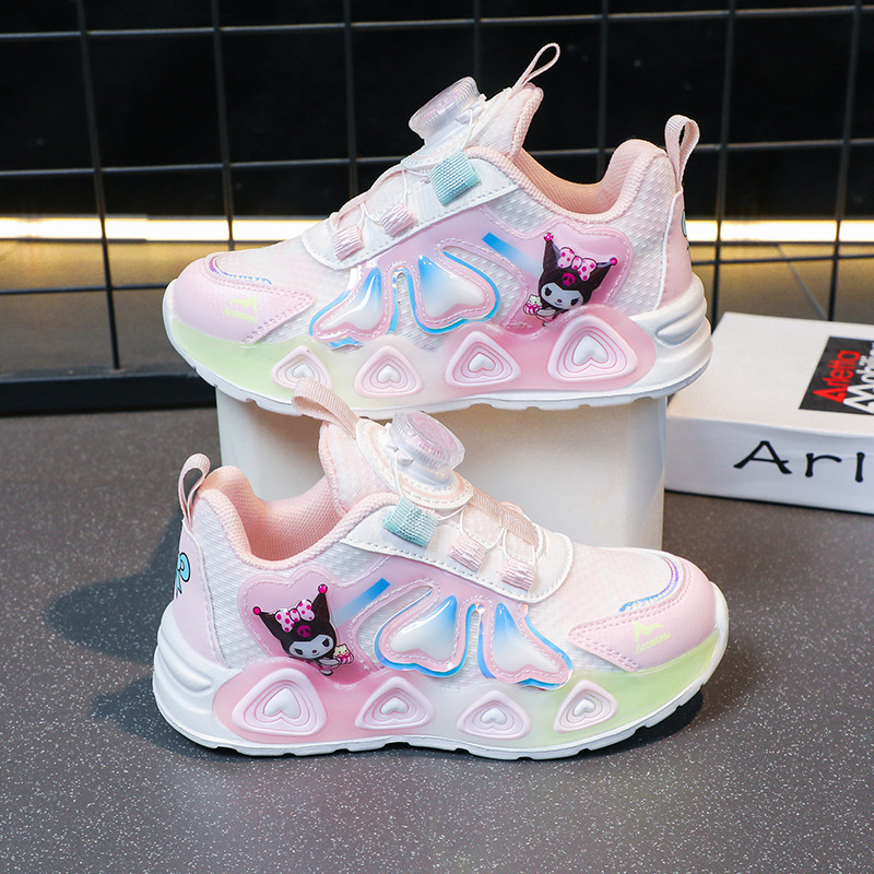 Girls' shoes, rotating buckle sports shoes, 2023 new model, versatile for primary and secondary school students, suitable for girls' running shoes Girls' shoes, rotating buckle sports shoes, 2023 new model, versatile for primary and secondary school students, suitable for girls' running shoes