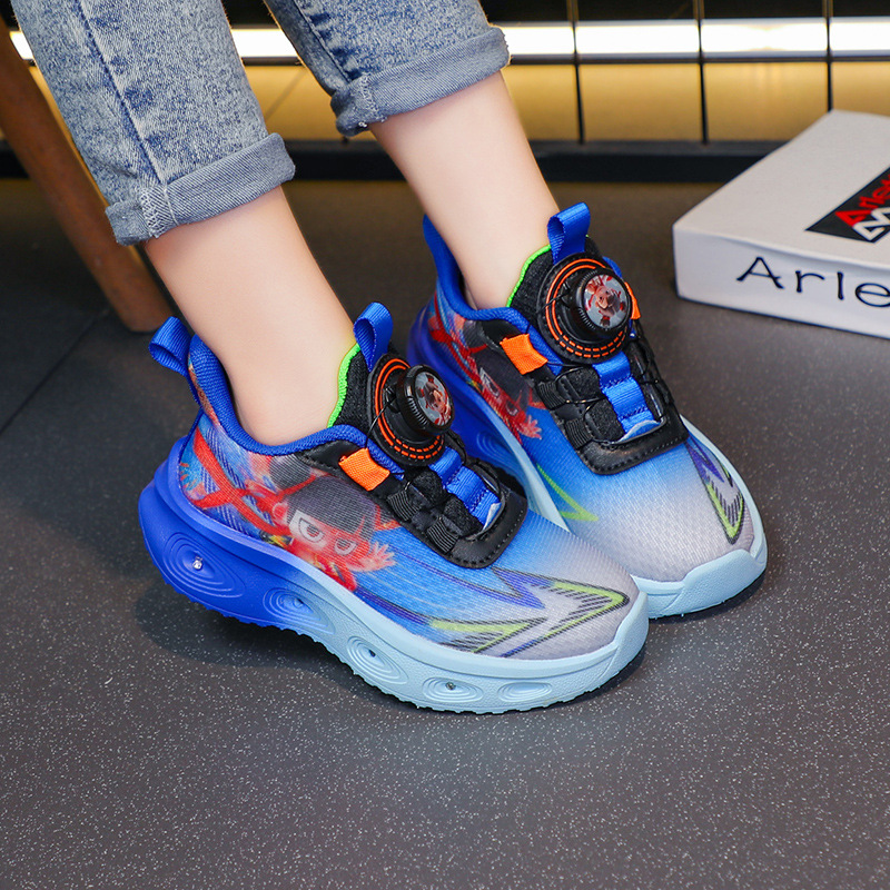 Children's Sports 2025 New Rotating Button Mesh Sports Shoes for Boys, Elementary and Middle School Students, Boys' Running Shoes Children's Sports 2025 New Rotating Button Mesh Sports Shoes for Boys, Elementary and Middle School Students, Boys' Running Shoes