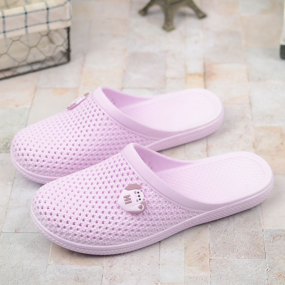 Summer New Flat Bottom Baotou Slippers for Women, Soft Bottom, Non slip, Indoor Bathroom, Beach, Casual Outerwear, Hollow out, Dragging Summer New Flat Bottom Baotou Slippers for Women, Soft Bottom, Non slip, Indoor Bathroom, Beach, Casual Outerwear, Hollow out, Dragging