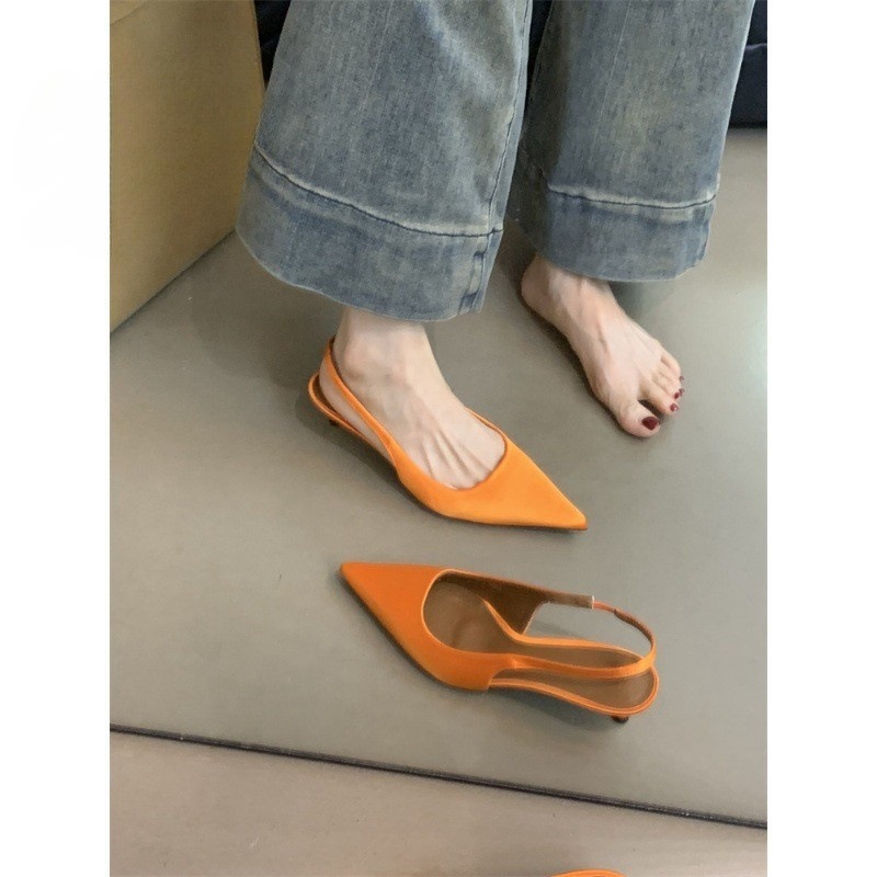 Good temperament, wearing high heels for women, 2024 autumn French gentle and elegant purple pointed shallow mouth fine heeled toe sandals Good temperament, wearing high heels for women, 2024 autumn French gentle and elegant purple pointed shallow mouth fine heeled toe sandals