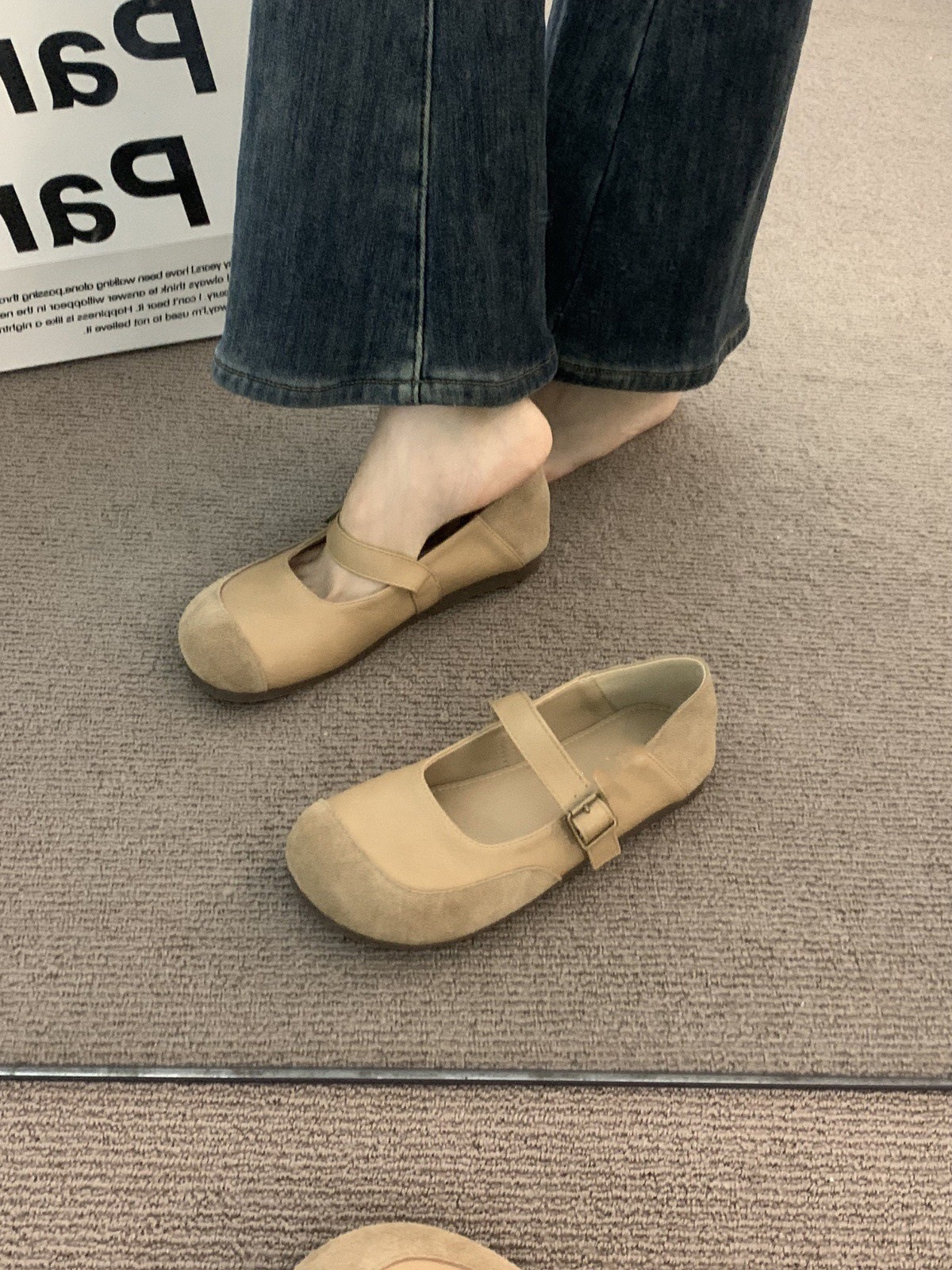 French milk camel round head frosted ballet Boken shoes for women wearing summer soft soled fairy Mary Jane single shoes French milk camel round head frosted ballet Boken shoes for women wearing summer soft soled fairy Mary Jane single shoes