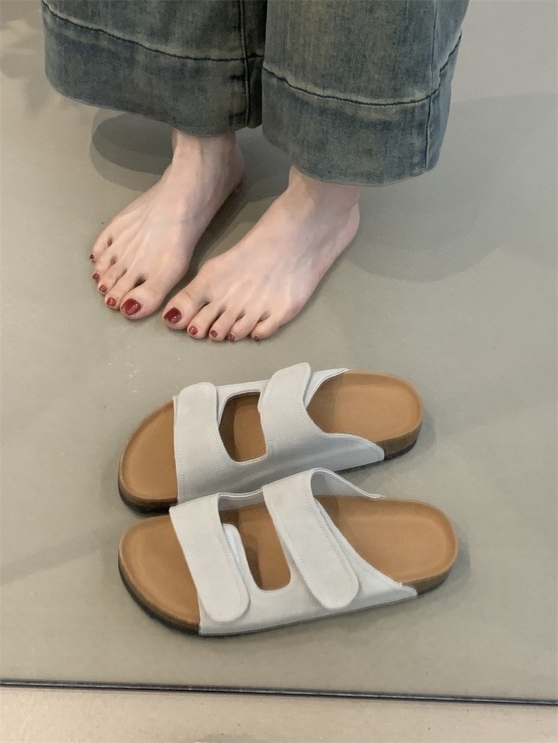 Boken slippers for women's outdoor wear in summer 2025, new styles for Sen women, retro, ugly, cute, Velcro, one word casual cool slippers Boken slippers for women's outdoor wear in summer 2025, new styles for Sen women, retro, ugly, cute, Velcro, one word casual cool slippers