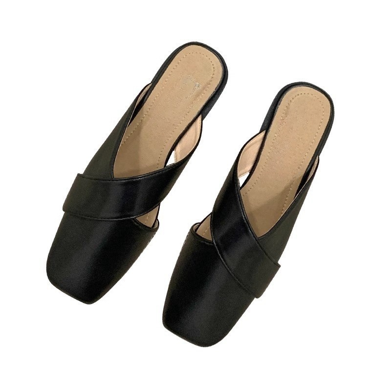 Baotou Half Slippers for Women's Summer Outerwear 2025 New Retro French M ü ller Luxury Soft Bottom Cool Drag Baotou Half Slippers for Women's Summer Outerwear 2025 New Retro French M ü ller Luxury Soft Bottom Cool Drag