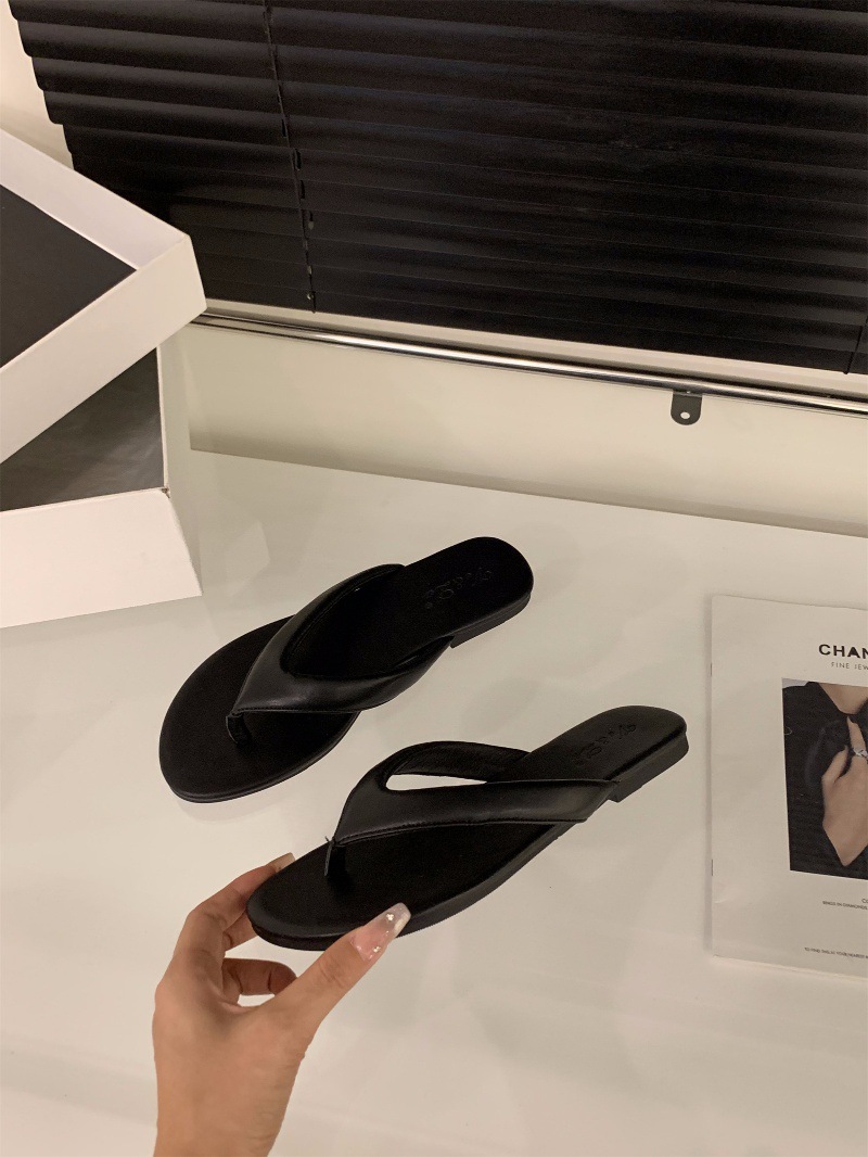 Flat bottomed leopard print flip flops women's shoes 2024 summer outdoor beach French style sandals red sandals Flat bottomed leopard print flip flops women's shoes 2024 summer outdoor beach French style sandals red sandals