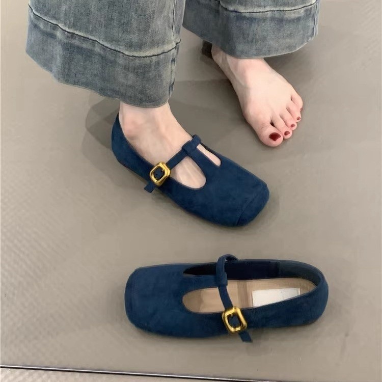 Gentle Fairy Mary Jane Shoes 2024 New French Elegant Suede Leopard Pattern Square Head T with Soft Bottom Evening Shoes Gentle Fairy Mary Jane Shoes 2024 New French Elegant Suede Leopard Pattern Square Head T with Soft Bottom Evening Shoes