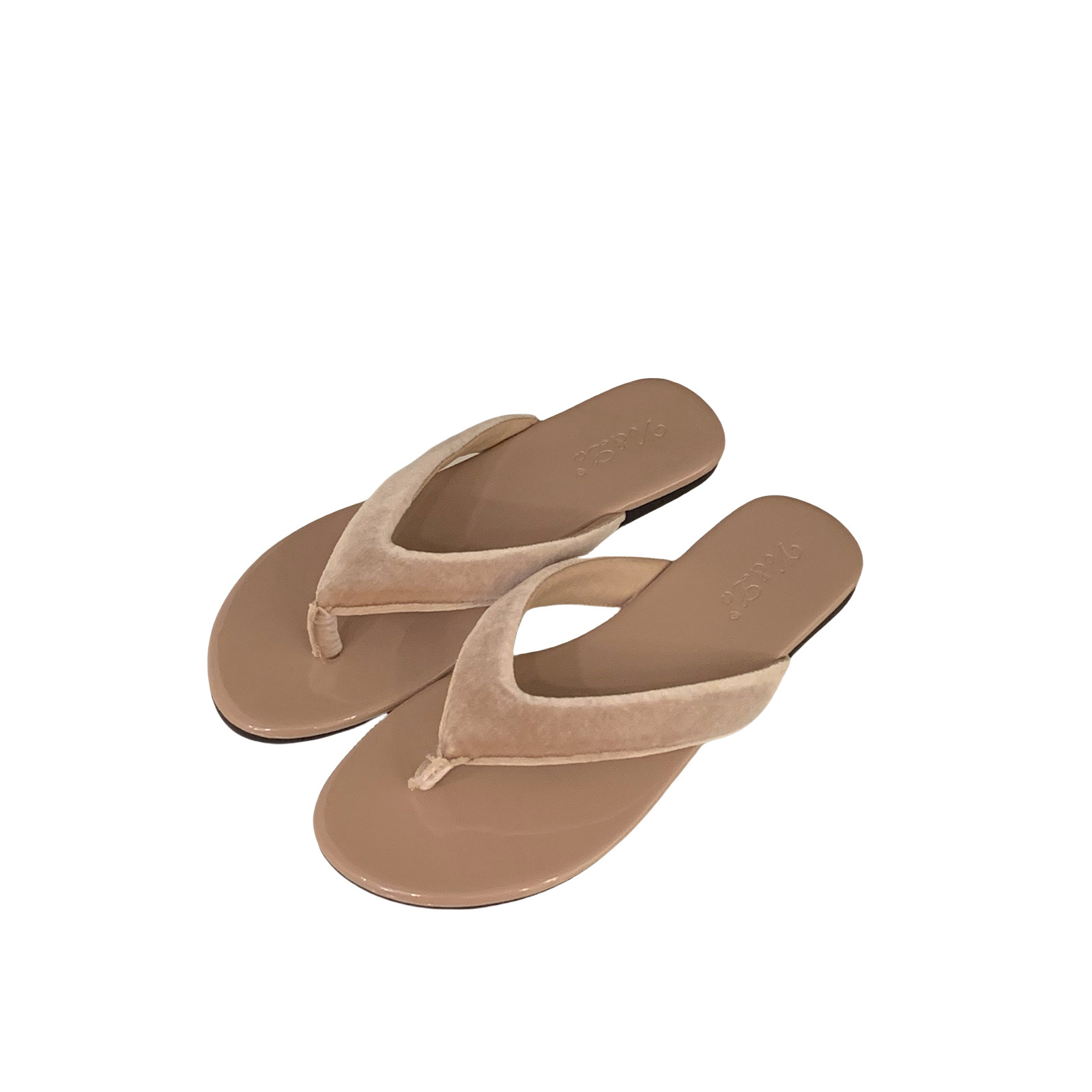 Flat bottomed leopard print flip flops women's shoes 2024 summer outdoor beach French style sandals red sandals Flat bottomed leopard print flip flops women's shoes 2024 summer outdoor beach French style sandals red sandals