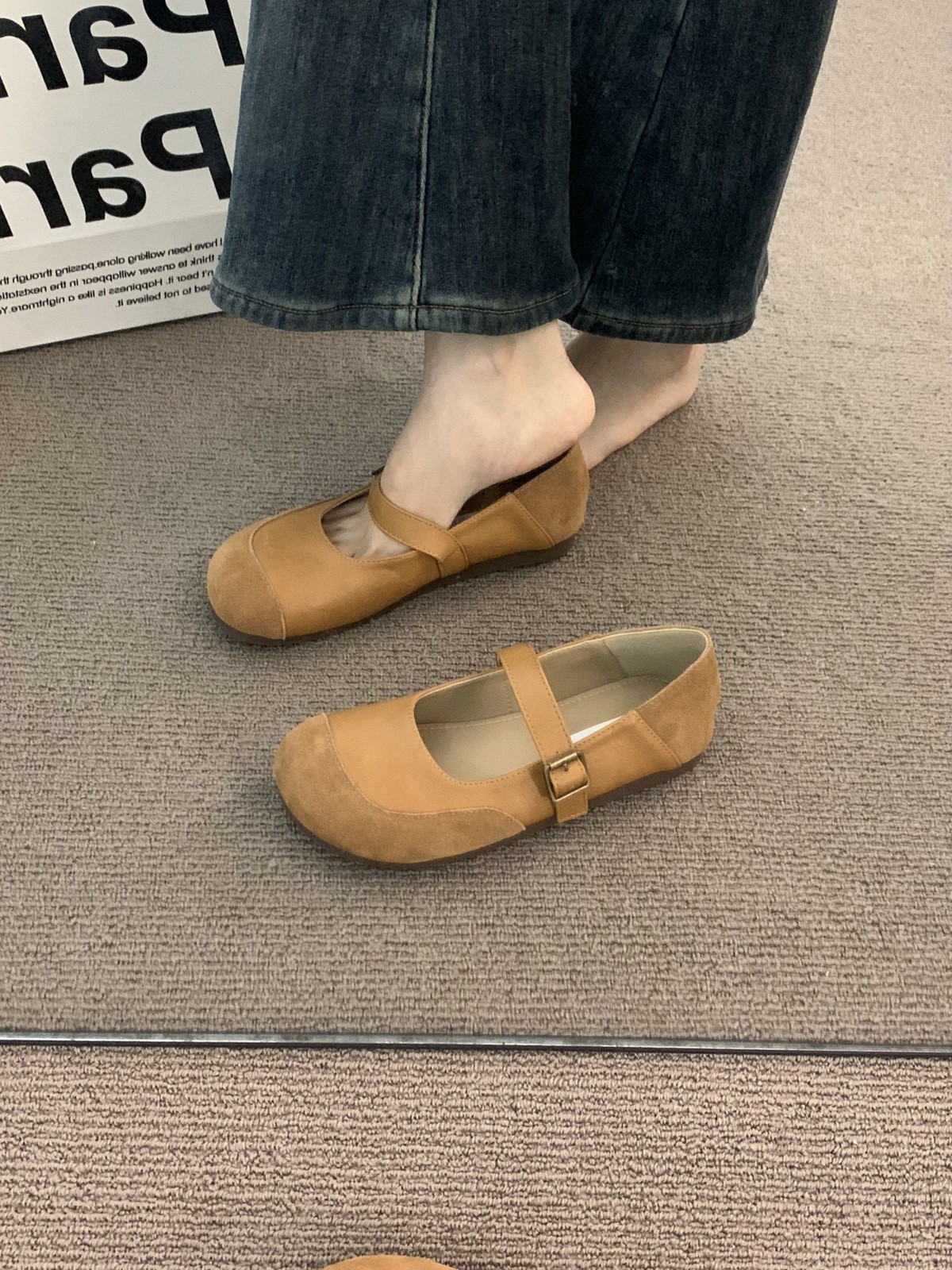 French milk camel round head frosted ballet Boken shoes for women wearing summer soft soled fairy Mary Jane single shoes French milk camel round head frosted ballet Boken shoes for women wearing summer soft soled fairy Mary Jane single shoes