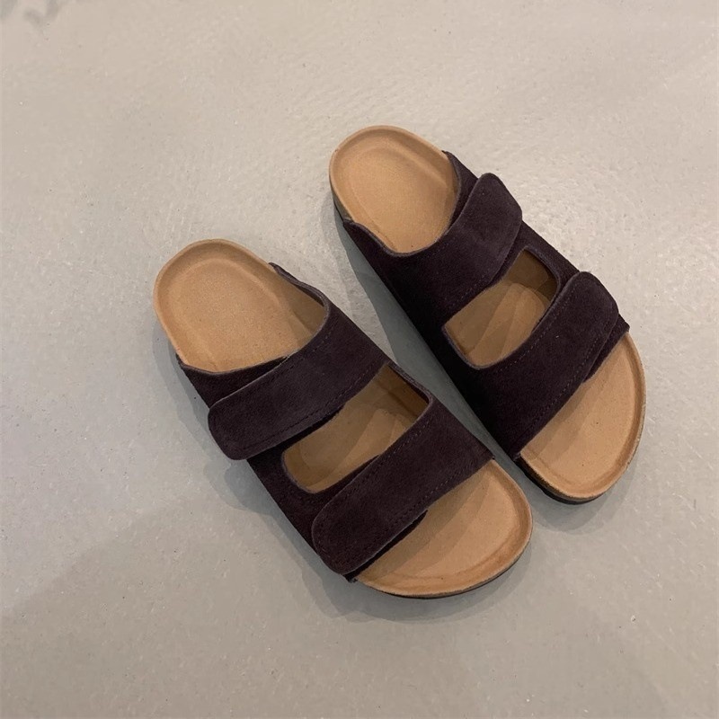 Boken slippers for women's outdoor wear in summer 2025, new styles for Sen women, retro, ugly, cute, Velcro, one word casual cool slippers Boken slippers for women's outdoor wear in summer 2025, new styles for Sen women, retro, ugly, cute, Velcro, one word casual cool slippers