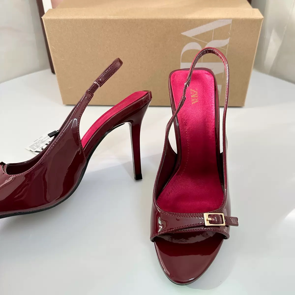 Za2024 Spring/Summer Sandals Square Head Open Toe Shallow Mouth Stiletto High Heels Belt Buckle Elegant French Women's Shoes Strap Za2024 Spring/Summer Sandals Square Head Open Toe Shallow Mouth Stiletto High Heels Belt Buckle Elegant French Women's Shoes Strap